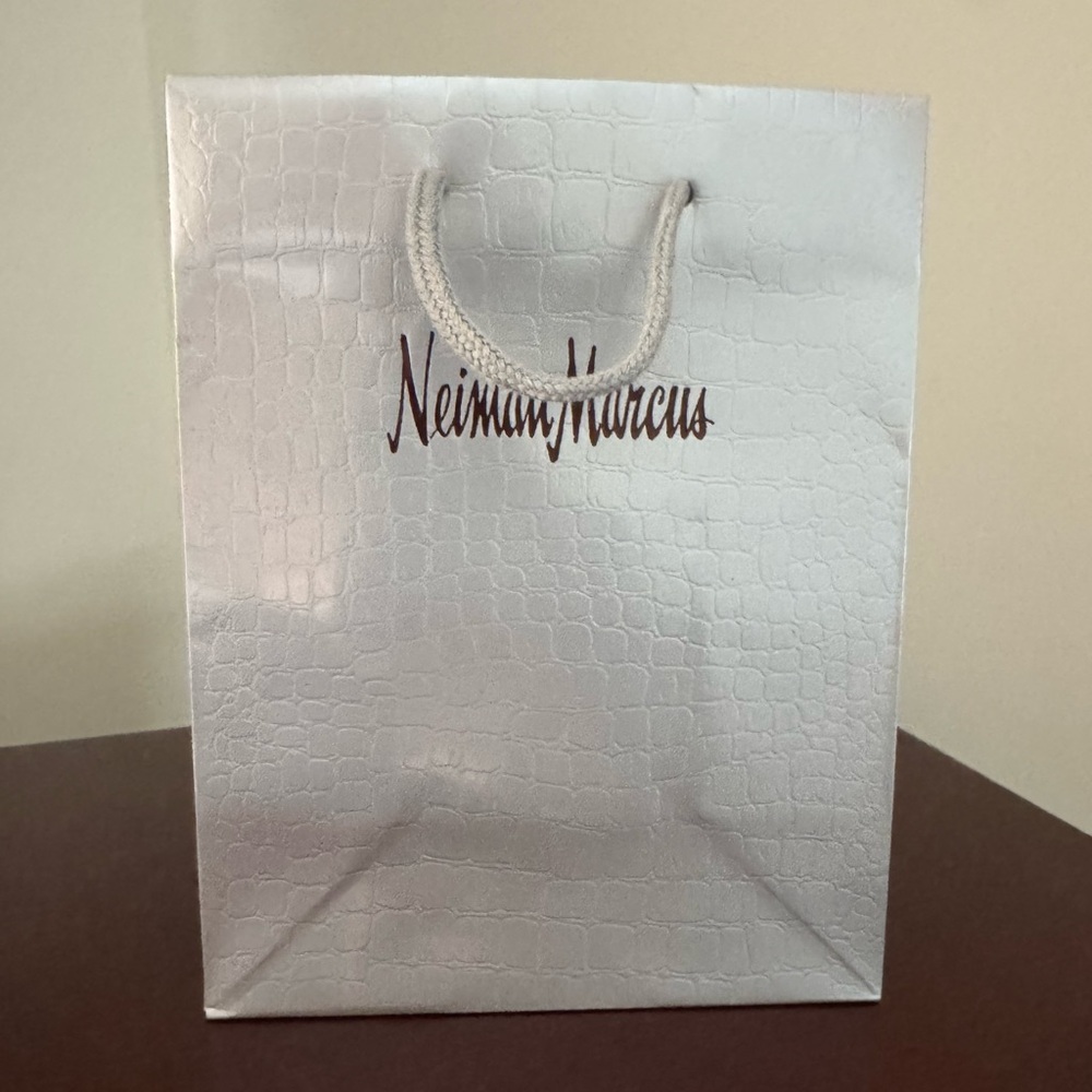 New Neiman Marcus crocodile embossed gift bag